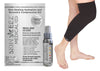 Skin Healing Hydration and Recovery Medical Compression Kit Black Leg Sleeve and Replenishing Spray