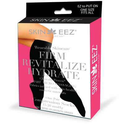 Skineez black small/medium skin-reparative hydrating compression socks for  women and men 10-20 mmhg